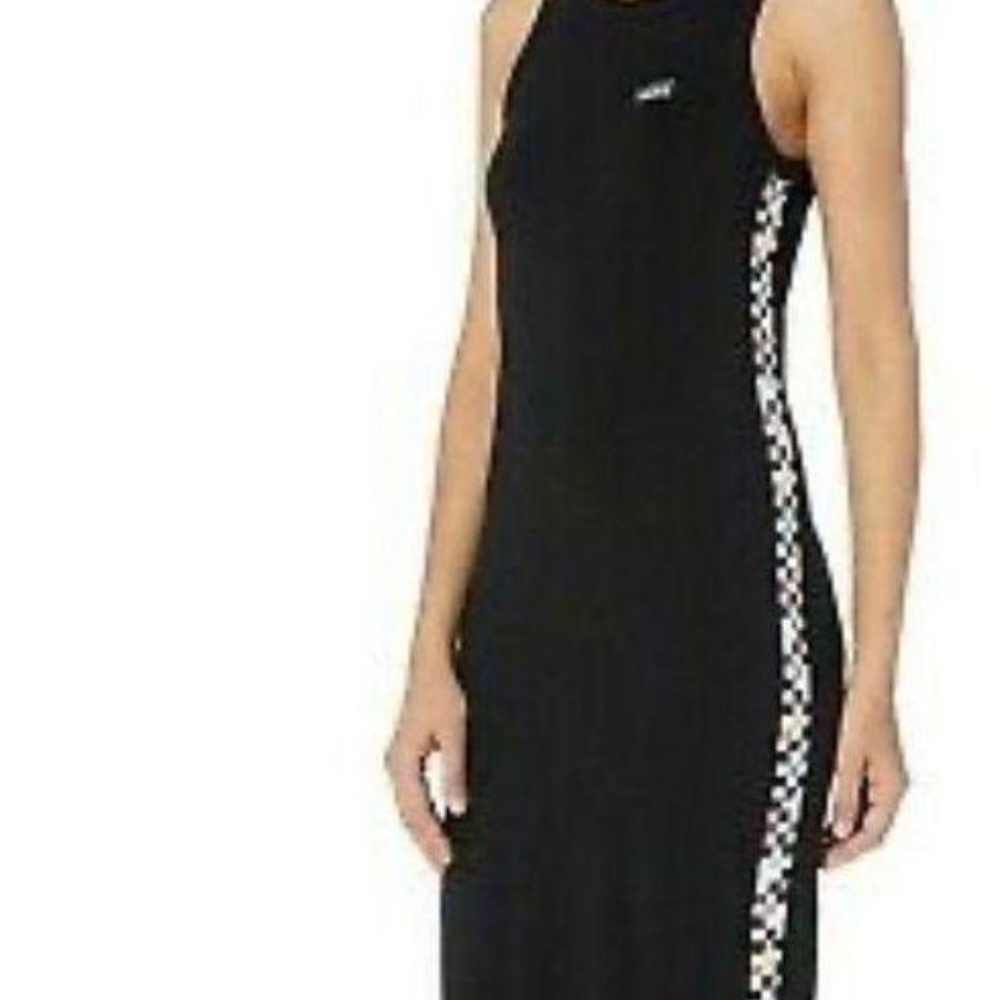 VANS Black Checkered Side Sleeveless Midi Tank Dress - Picture 2 of 14